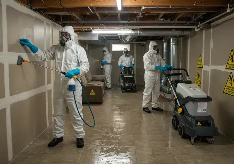 Basement Moisture Removal and Structural Drying process in Saint Joseph, MO